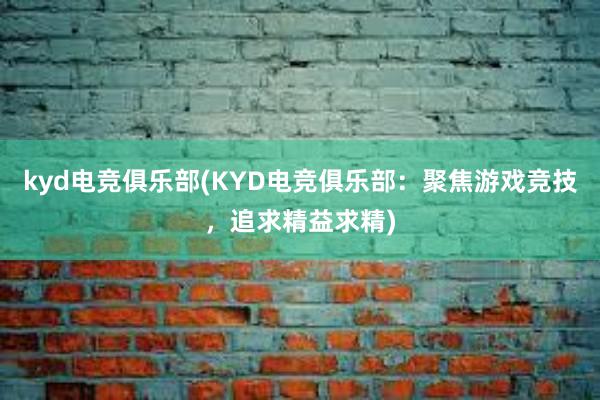 kyd电竞俱乐部(KYD电竞俱乐部：聚焦游戏竞技，追求精益求精)