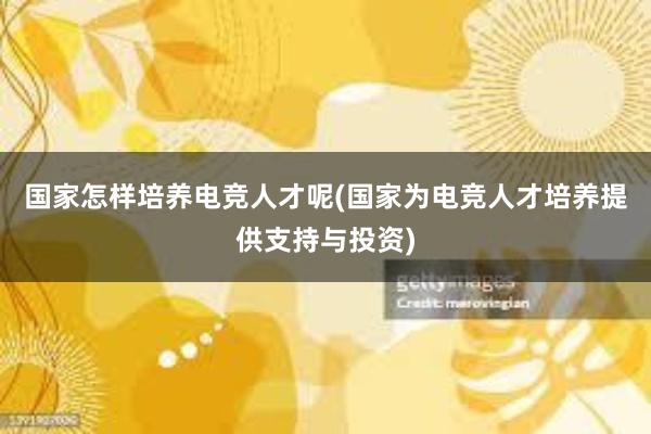 国家怎样培养电竞人才呢(国家为电竞人才培养提供支持与投资)