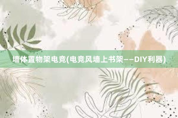 墙体置物架电竞(电竞风墙上书架——DIY利器)