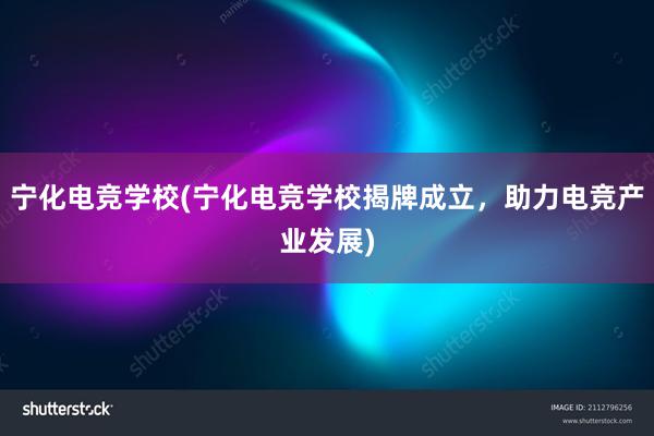 宁化电竞学校(宁化电竞学校揭牌成立，助力电竞产业发展)