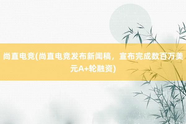 尚直电竞(尚直电竞发布新闻稿，宣布完成数百万美元A+轮融资)