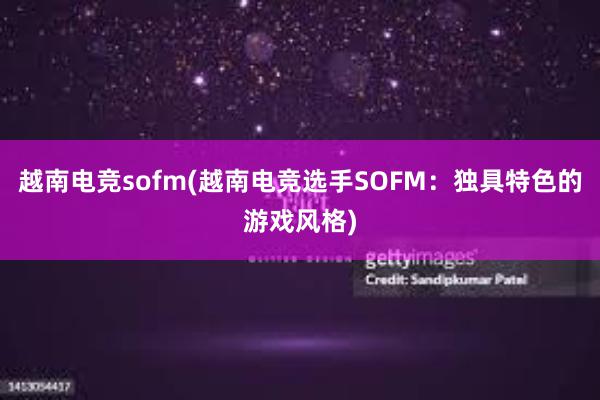 越南电竞sofm(越南电竞选手SOFM：独具特色的游戏风格)