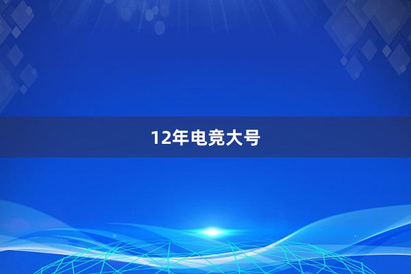 12年电竞大号