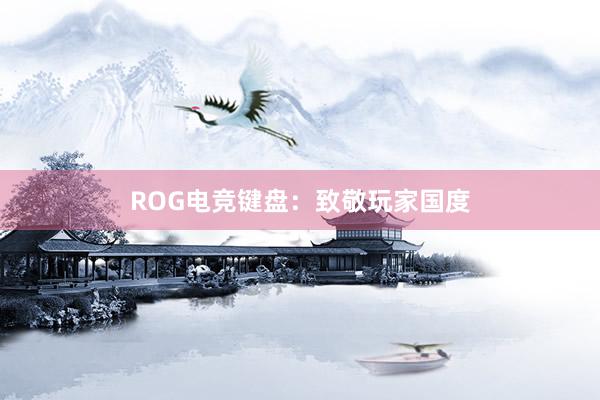 ROG电竞键盘：致敬玩家国度