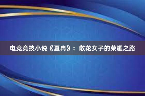 电竞竞技小说《夏冉》：散花女子的荣耀之路