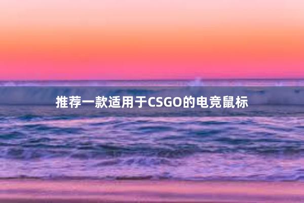 推荐一款适用于CSGO的电竞鼠标