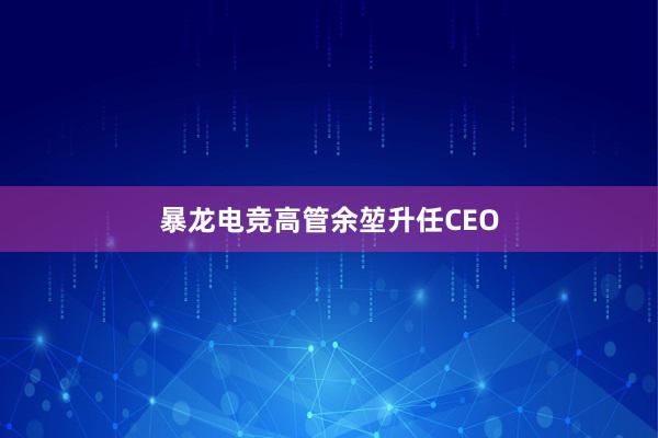 暴龙电竞高管余堃升任CEO