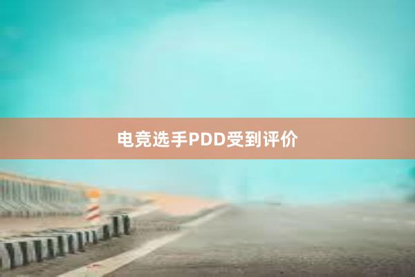 电竞选手PDD受到评价