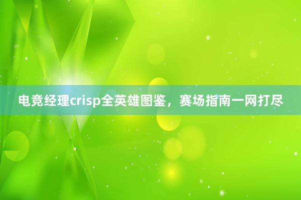 电竞经理crisp全英雄图鉴，赛场指南一网打尽