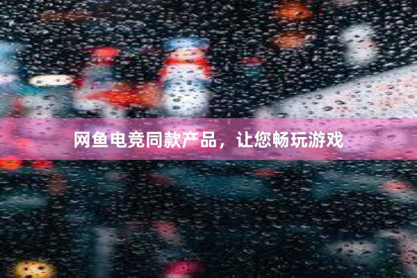 网鱼电竞同款产品，让您畅玩游戏